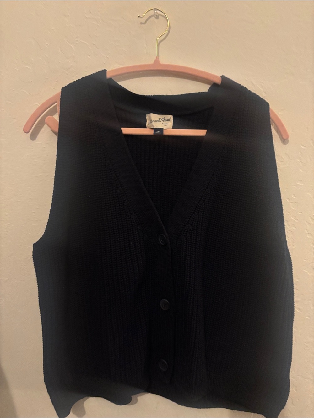 Universal Thread Blue Knit Button-Front Tank Sweater Vest - Picture 3 of 4